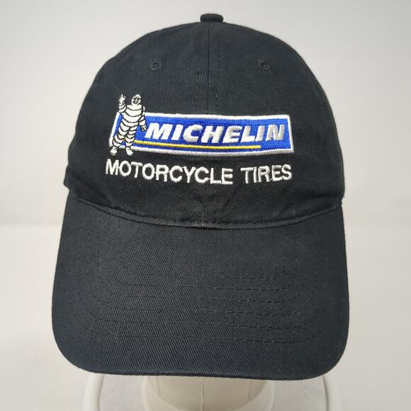 Michelin Motorcycle Tires Slideback Hat Black One Size Embroidered - Picture 2 of 9